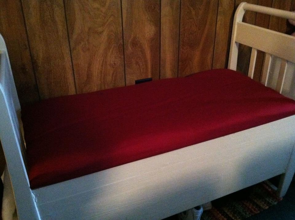 Old Baby Changing Table made into a Bench! My Momma Taught Me