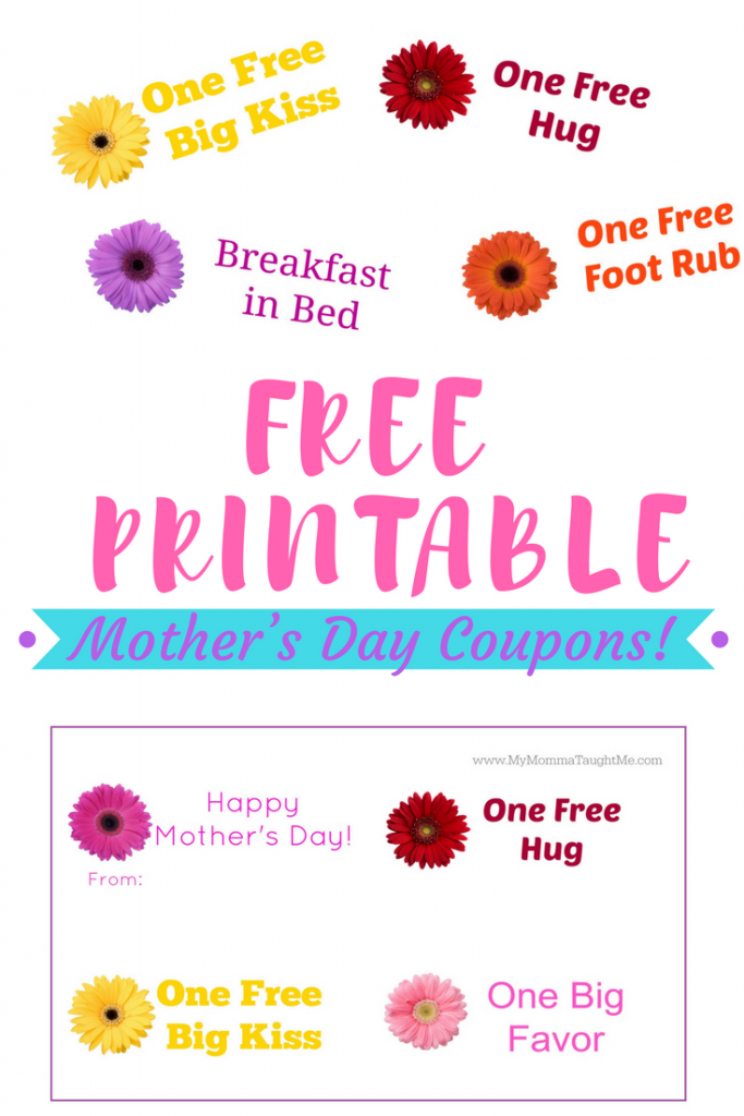 Mothers Day Free Printable Coupons