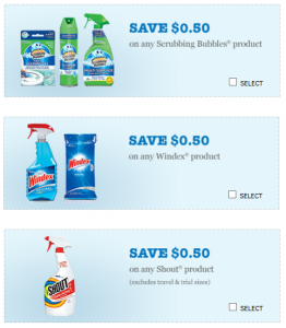 Shout, Windex Coupons