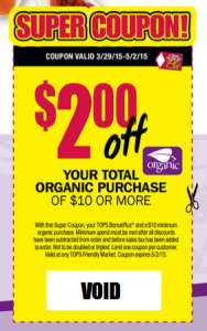 Tops Organic Coupon