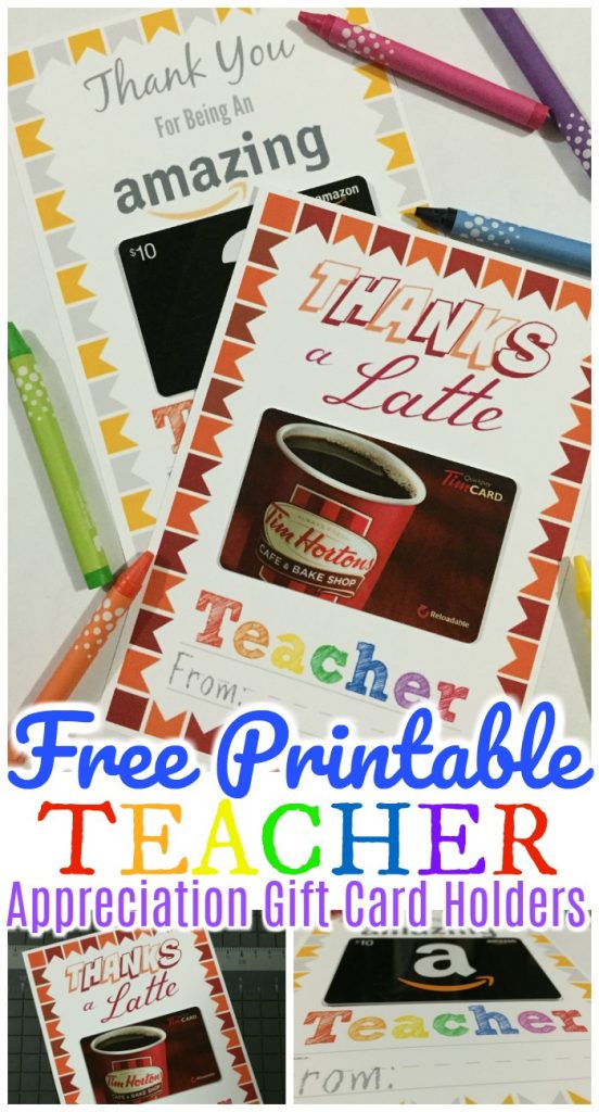 Free Printable Teacher Appreciation Gift Card Holders Pinterest