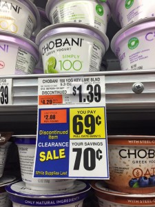 chobani clearanced