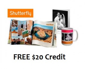 Shutterfly $20 Credit