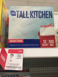 100ct box of Trash bags as low as $4.15 at Kmart!