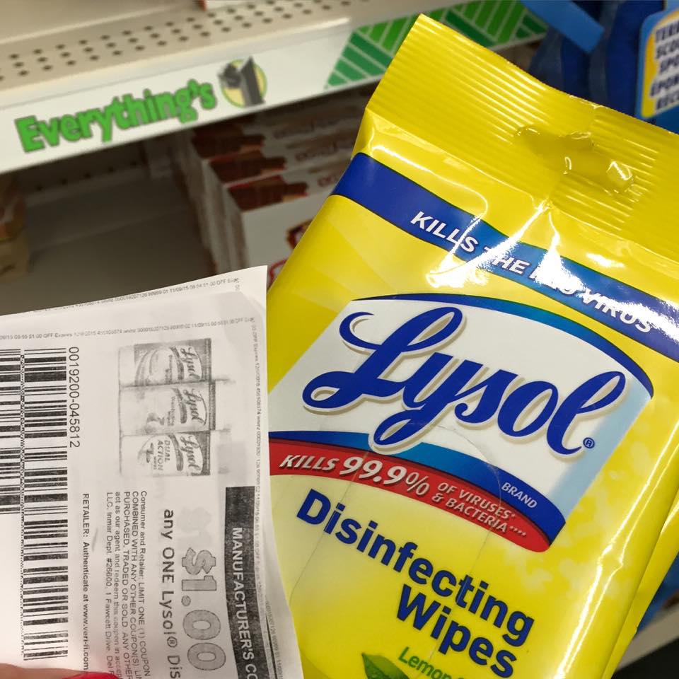 Dollar Tree FREE Lysol Disinfecting Wipes!