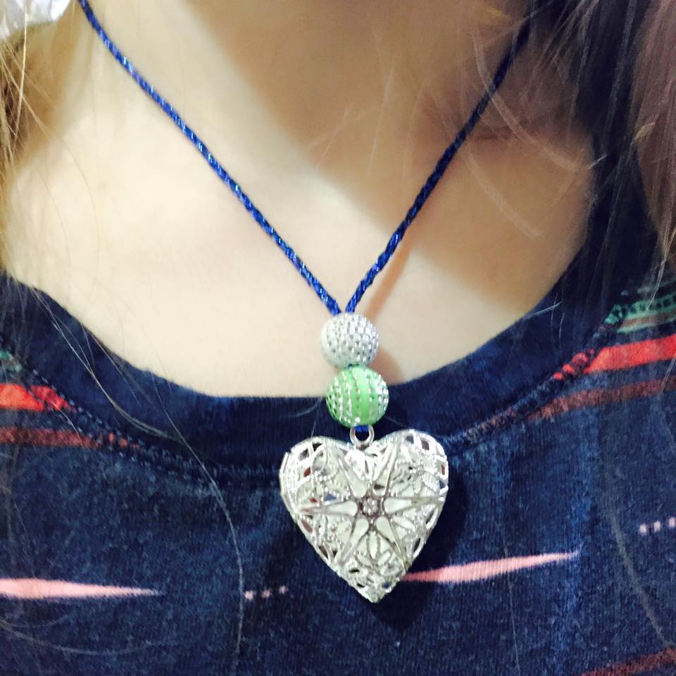 Diffuser Homemade Necklace On Kid