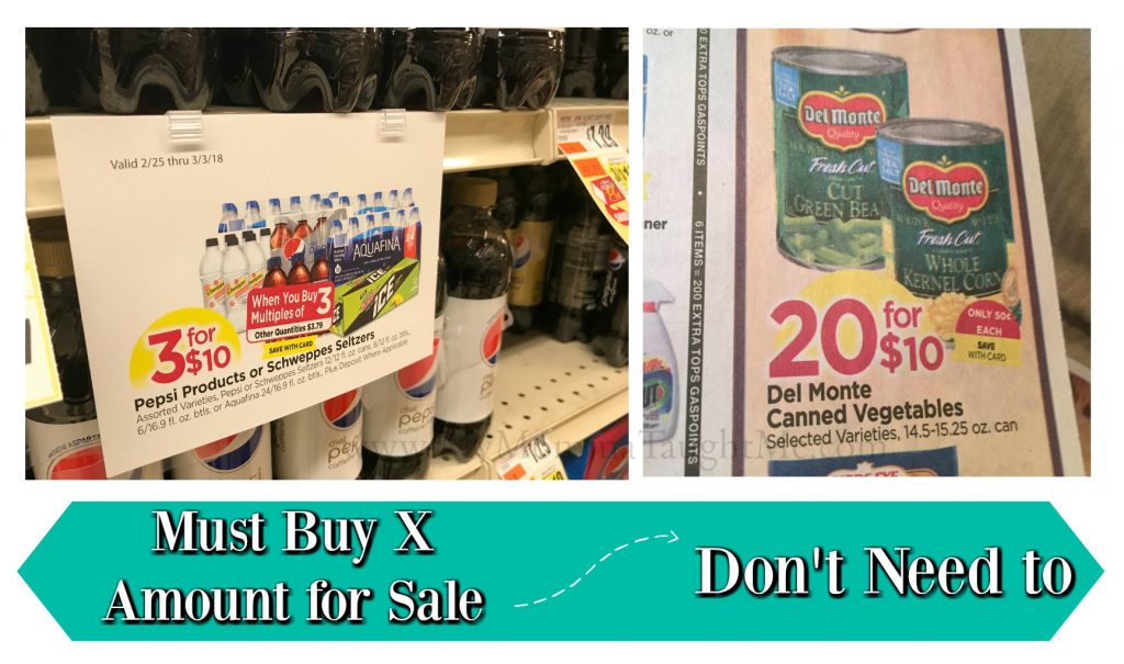 Must Buy X Amount Vs Not At Tops Markets