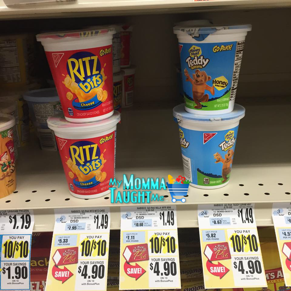 Nabisco GO Cups Only 0.33 at Tops Markets My Momma Taught Me