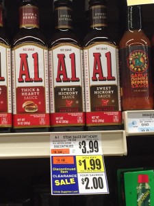 A1 Sauce clearanced Tops Markets