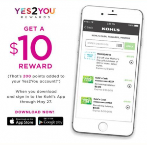 Kohl's Shoppers Check your Emails Possible $10 Reward for Downloading App