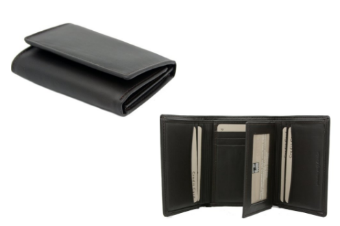 Genuine Cowhide Leather Trifold Wallet Only $9.99 