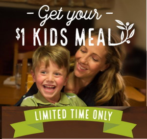 $1.00 Kids Meal Olive Garden