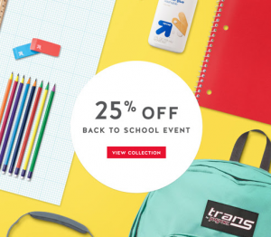 25 off back to school at target
