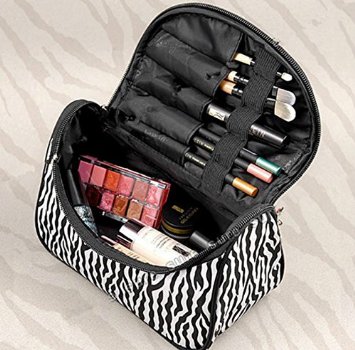 zebra make up bag