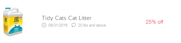 25% cat litter cartwheel offer
