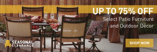 Save up to 75% on select Patio Furniture and Outdoor Decor at Lowe's