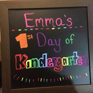 first day of school sign 