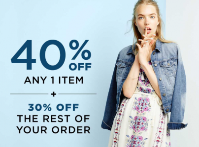 Save 40% off ONE Item at Old Navy!