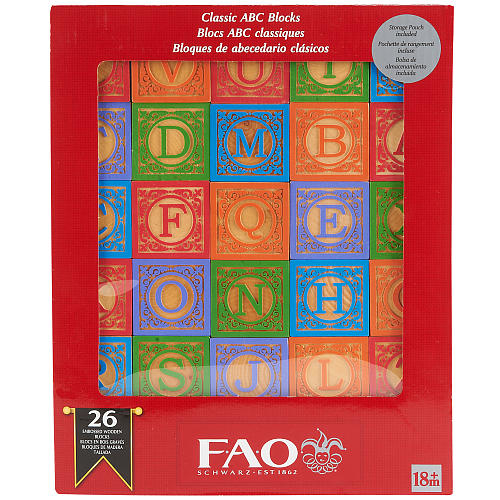 Classic Wooden ABC Blocks 26 Pieces Clearanced 