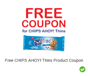 FREE Chips Ahoy Thins product coupon