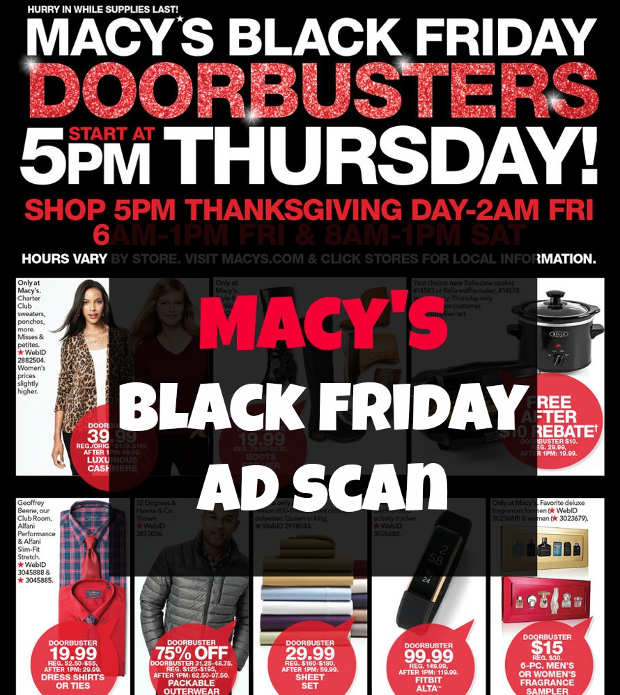 Macy&#39;s Black Friday Ad Scan 2016 - My Momma Taught Me