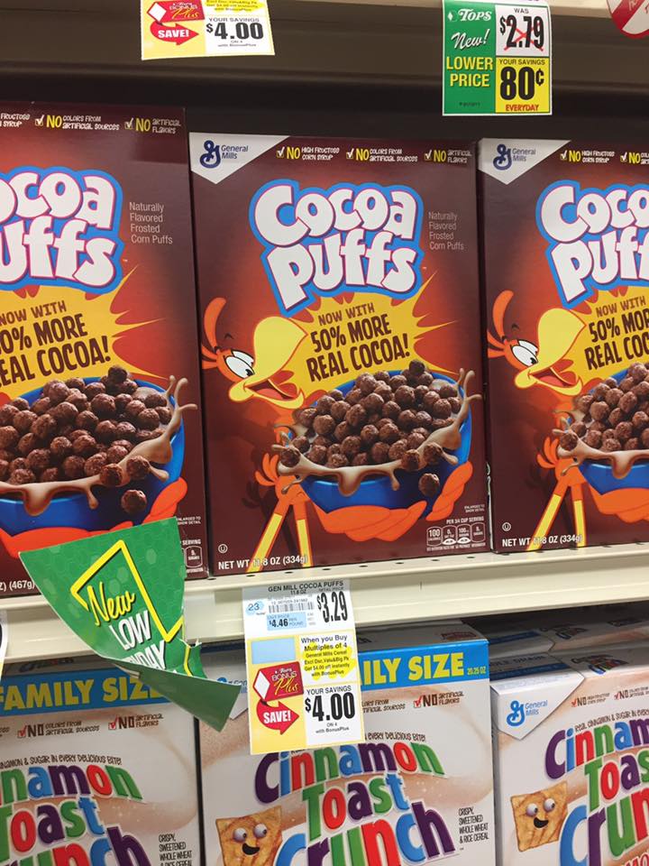 general mills cocoa puffs cereal price for tops instant savings offer