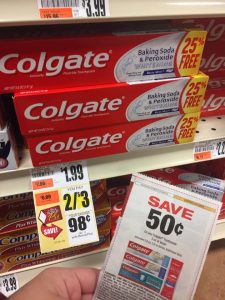colgate toothpaste 0.50 at tops