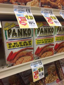 panko bread crumbs 1.00 at tops