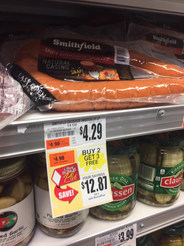 Smithfield Smoked Sausages - Buy 2 Get 3 FREE $4.29 - $4.49 at Tops Markets 