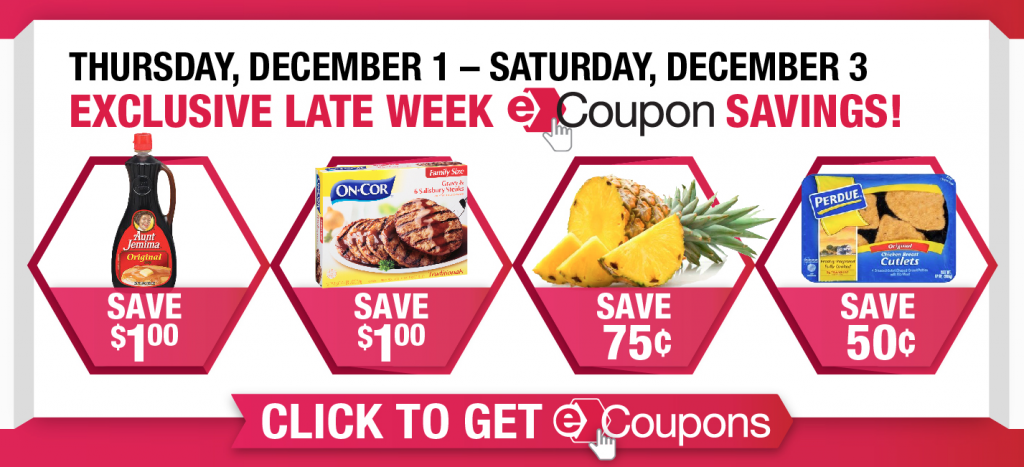 Tops Click to Card Late Week Coupons 12/1 – 12/3