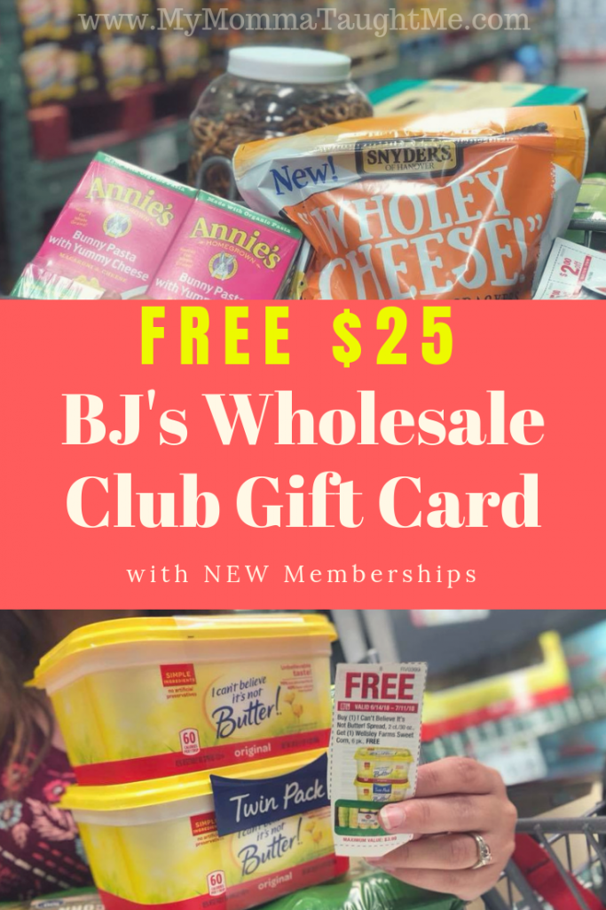 FREE $25 BJ's Wholesale Club Gift Card With NEW Membership