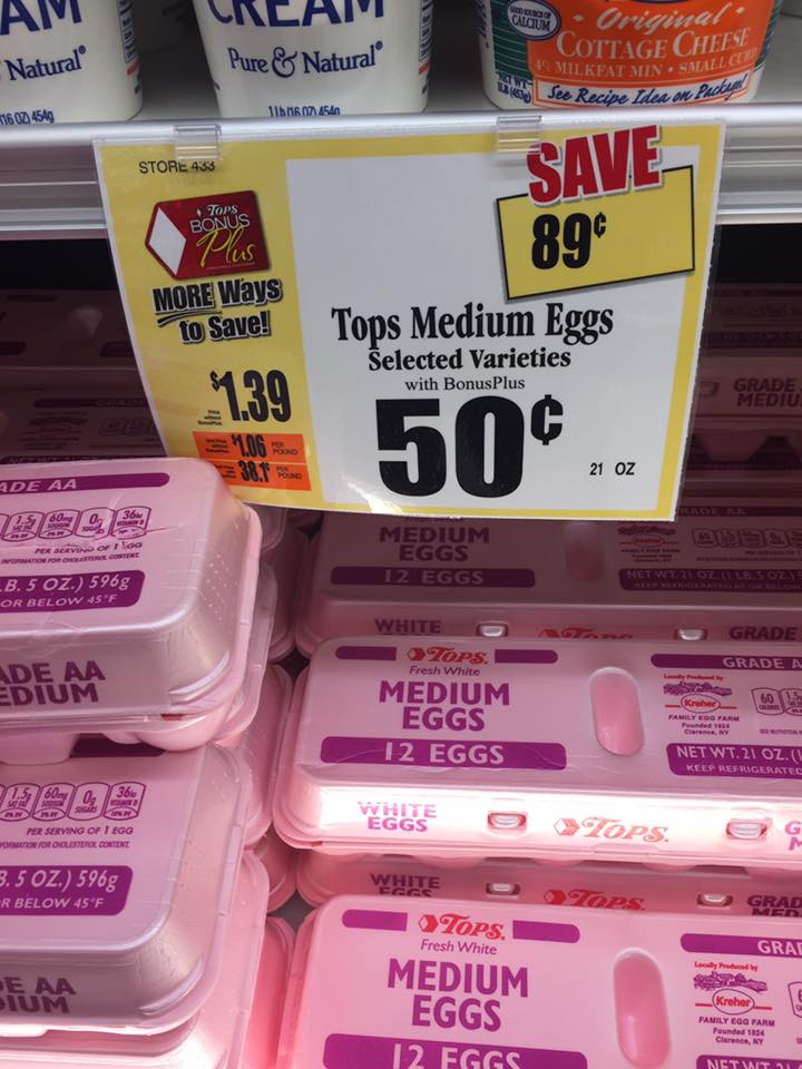Tops Medium Eggs $0 50 At Tops Markets