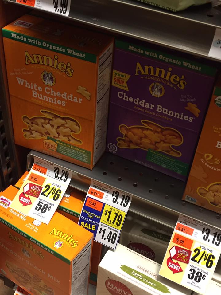 Annie's Cheddar Bunnies Clearanced Sale At Tops Markets