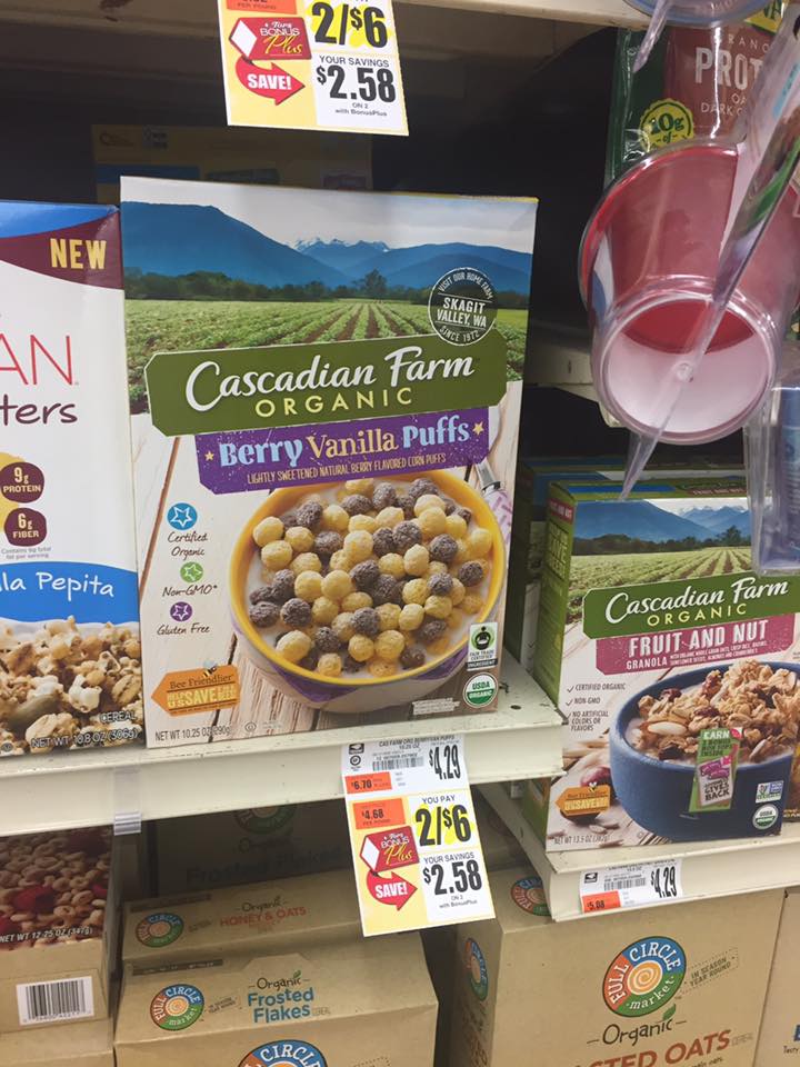 Cascadian Famrs Cereal Sale At Tops Markets