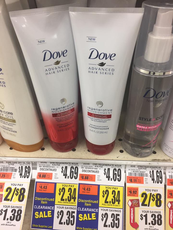 Dove Shampoo Clearanced At Tops