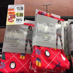 Holiday Leggings Clearanced At Tops Markets