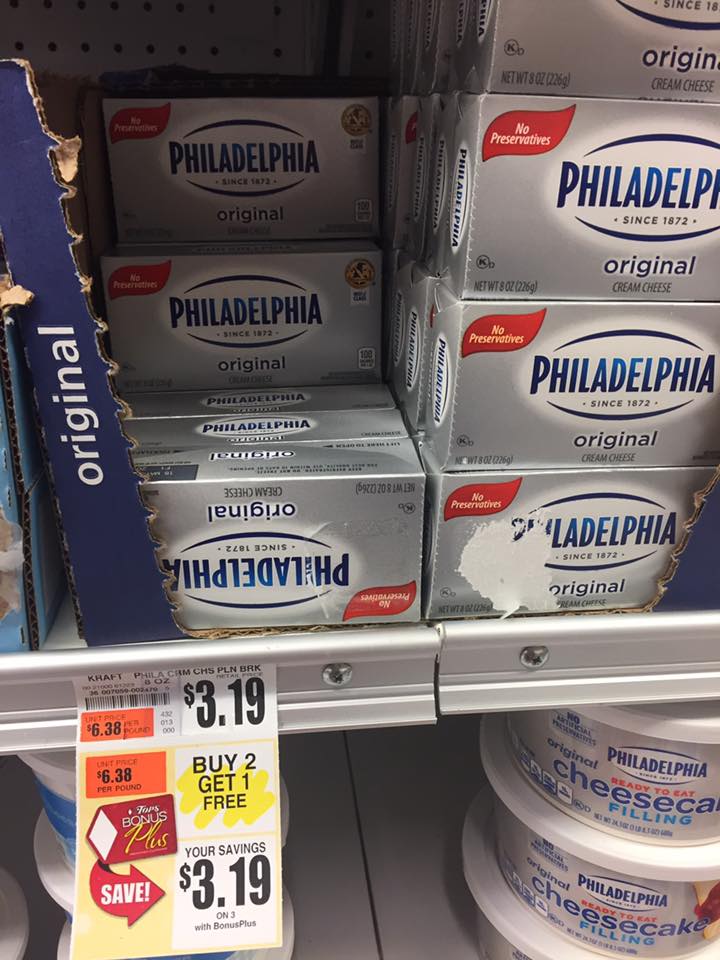 Philadelphia Cream Cheese Buy 2 Get 1 Free Sale At Tops Markets