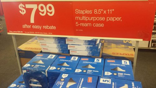 Staples 5 Ream Paper Deal