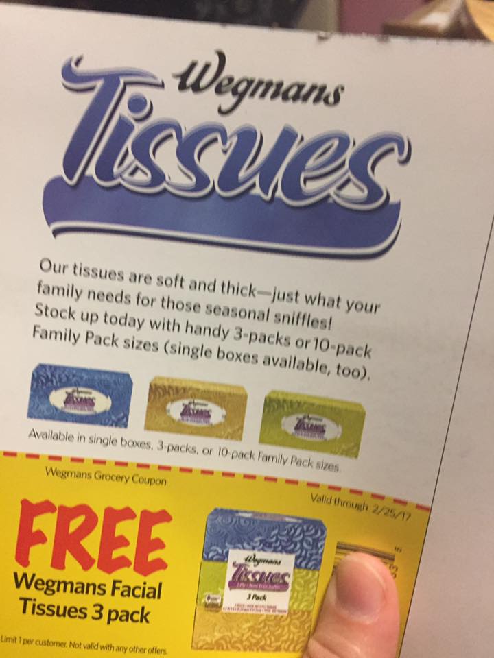 Wegmans Free 3 Pk Tissues Home Mailer Coupon