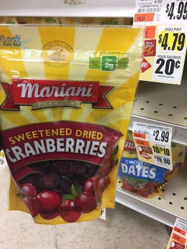 Mariani Dried Cranberries Free At Tops Markets