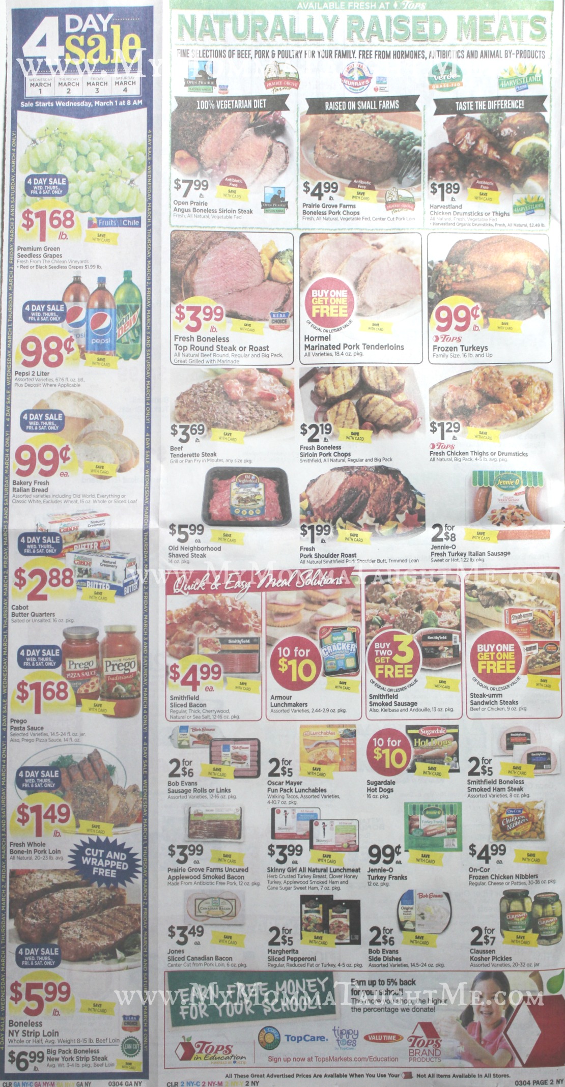 Tops Markets Ad Scan Week Of 2-26-17 to 3-4-17 Page 2