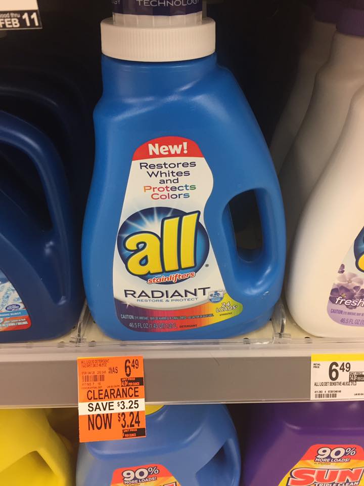 All Laundry Detergent Clearanced At Walgreens