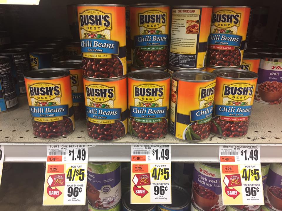 Bushs Chili Beans Sale At Tops Markets And Gas Points