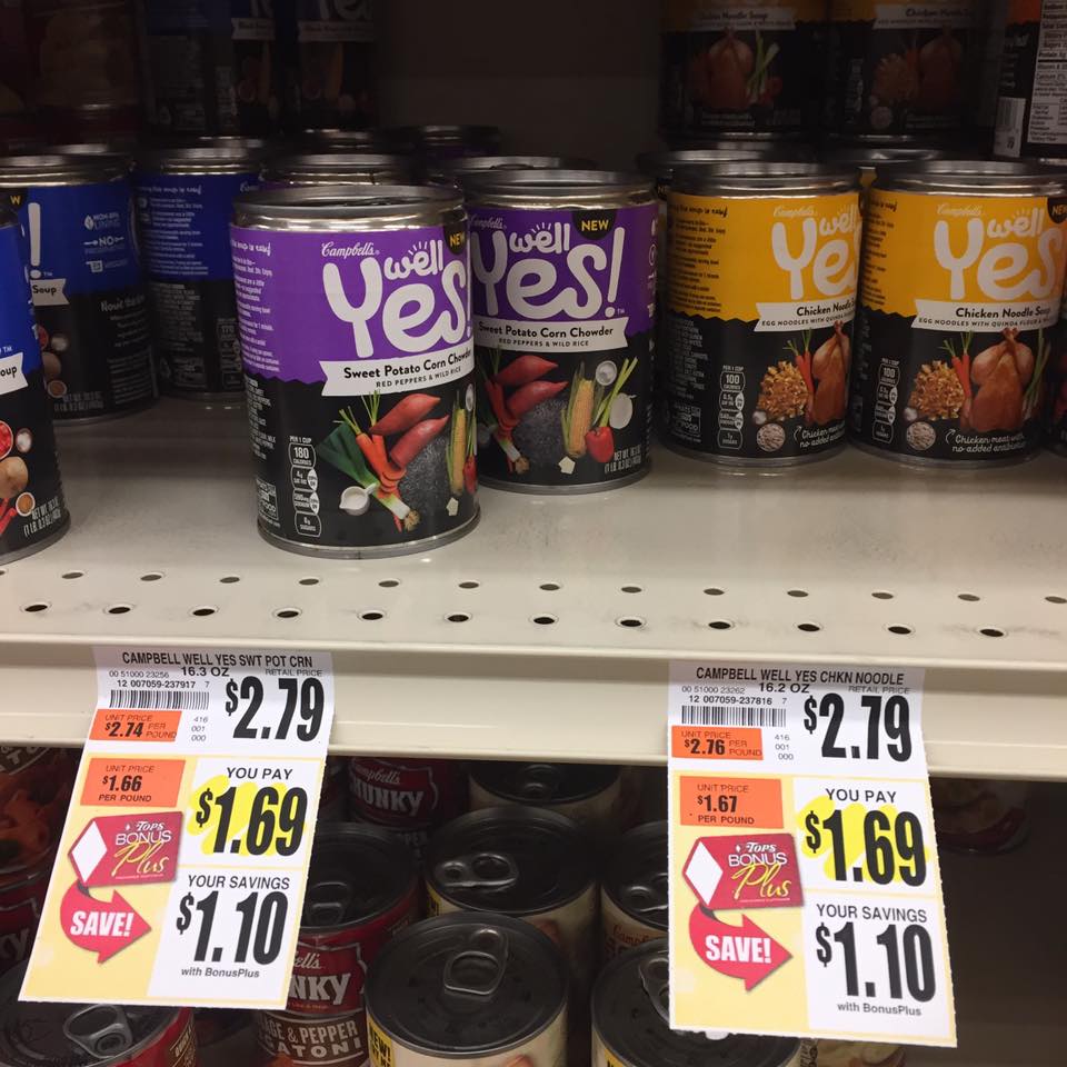 Campbells Yes Soups Free At Tops Markets