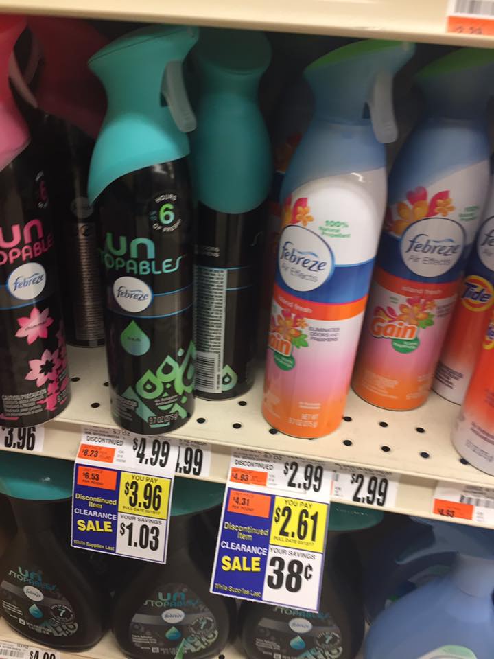 Febreze Spray Clearanced At Tops Markets