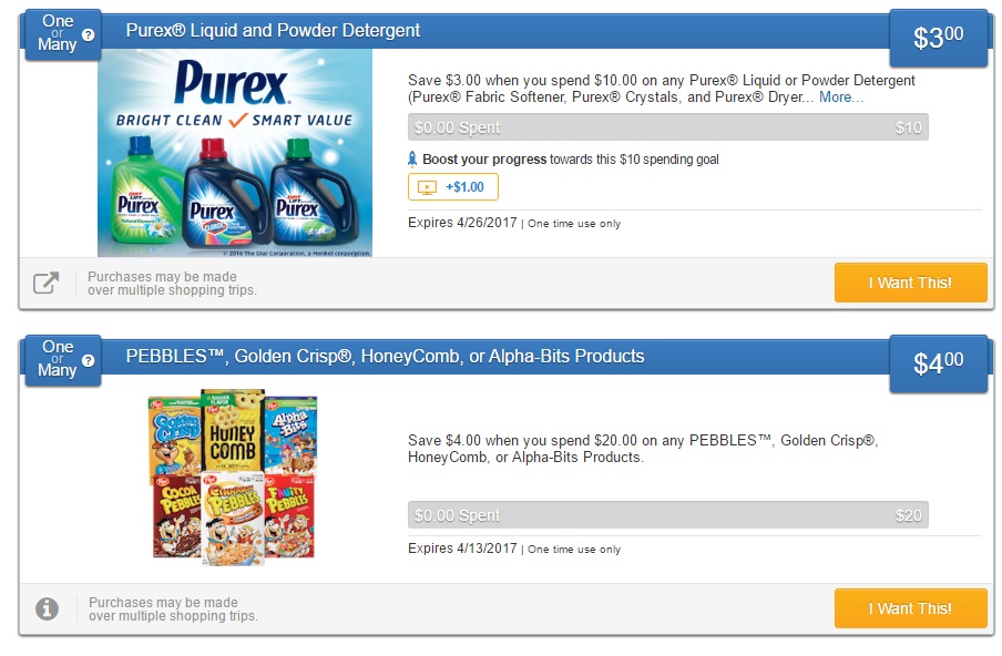 New Savingstar Offers On Purex And Post Cereal