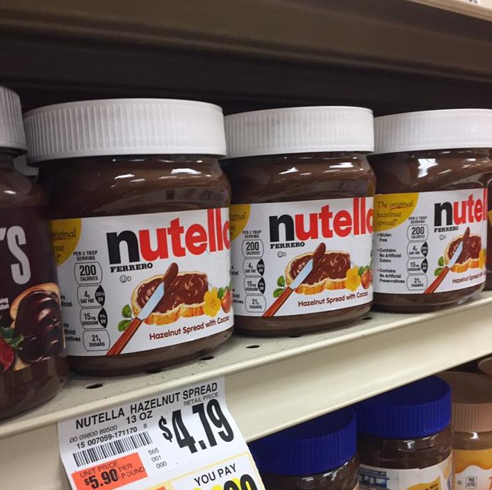 Nutella At Tops Markets