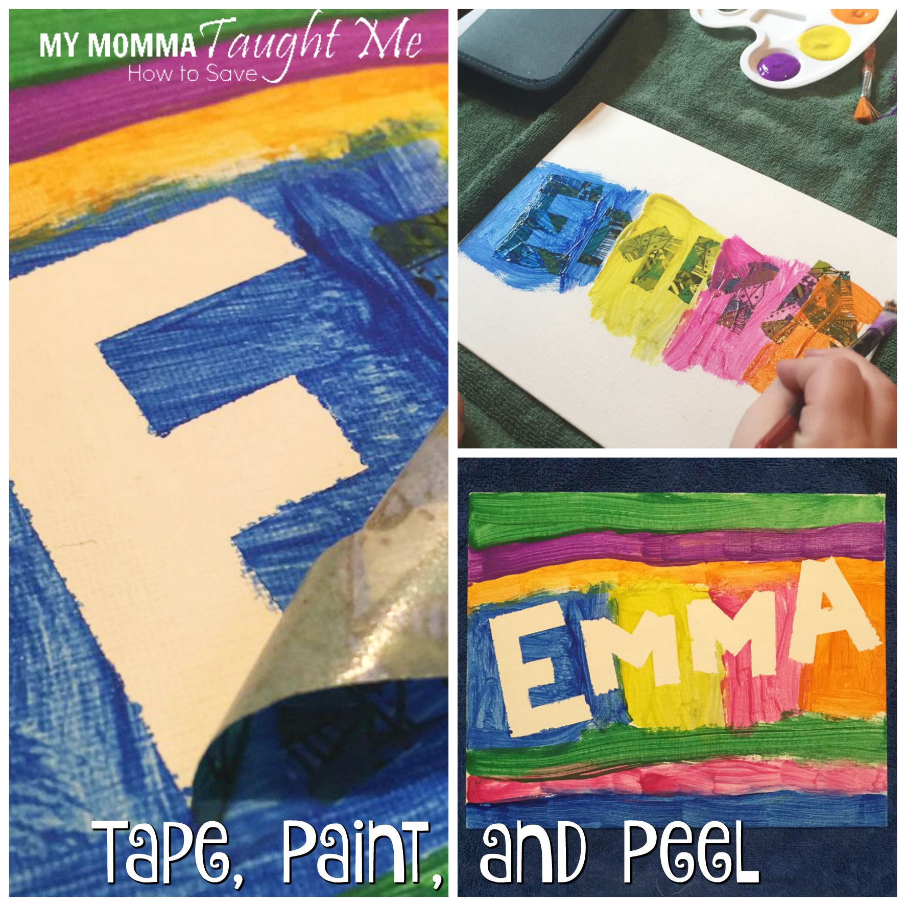 Tape, Paint, And Peel Craft
