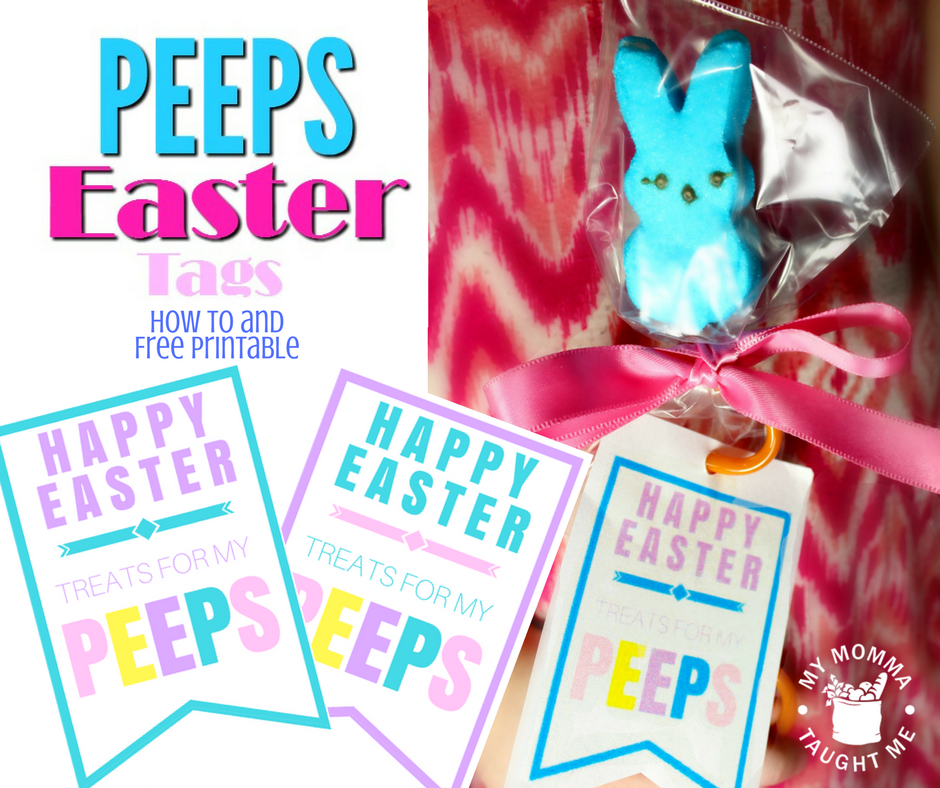 How To And Free Printable Easter Peeps Tags