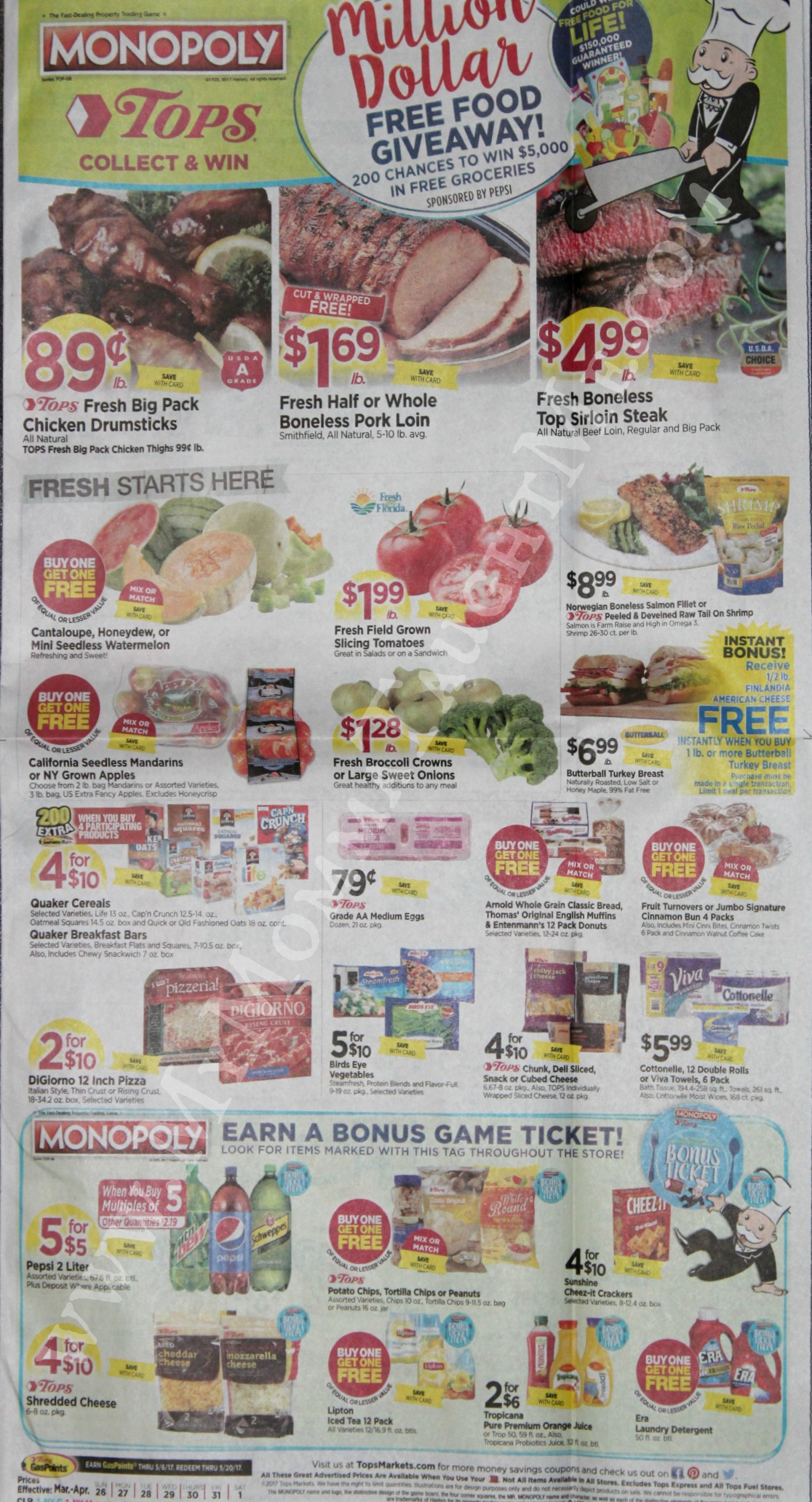 Tops Markets Ad Scan Week Of 3 26 17 To 4 1 17 Page 1